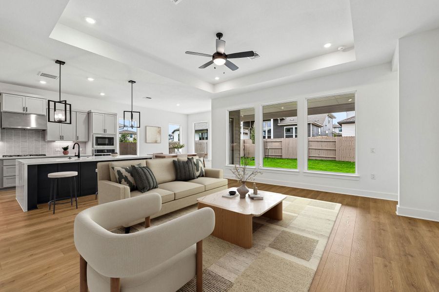 Furnished interior view inside a new home in Santa Rita Ranch, Liberty Hill (Image 9).