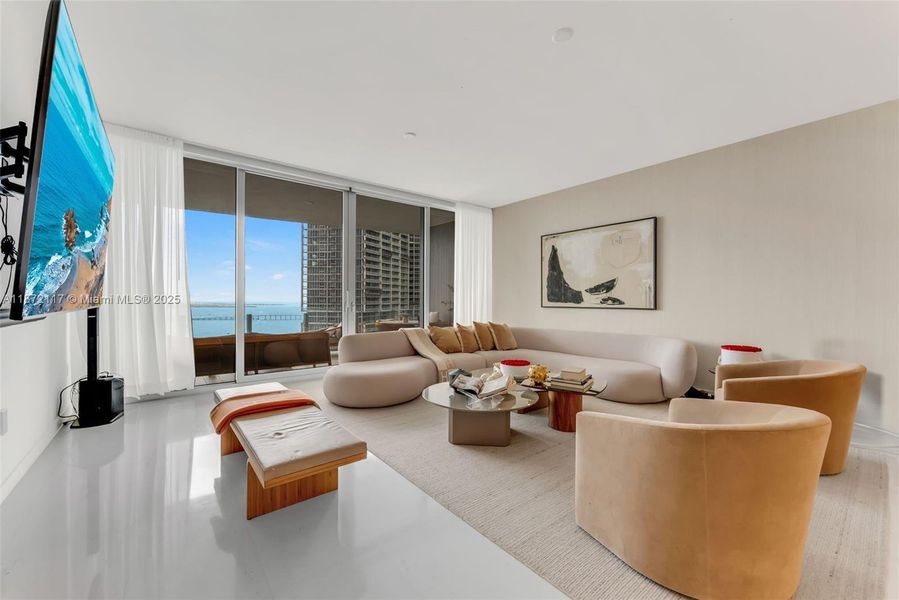 Furnished interior view inside a new home in , Miami (Image 12).