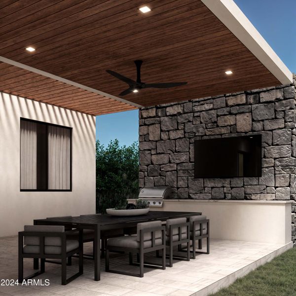 Backyard patio rendering