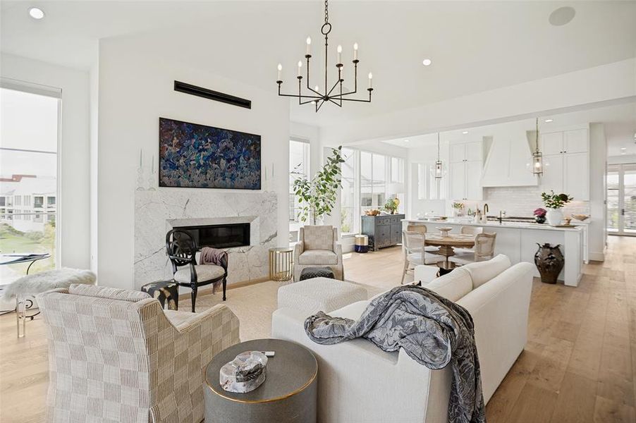 Furnished interior view inside a new home in The Residences, Irving (Image 6).