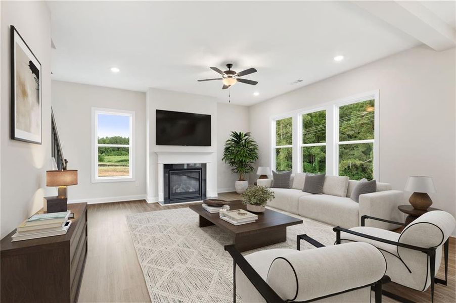Furnished interior view inside a new home in Ashbury Commons, Powder Springs (Image 9).