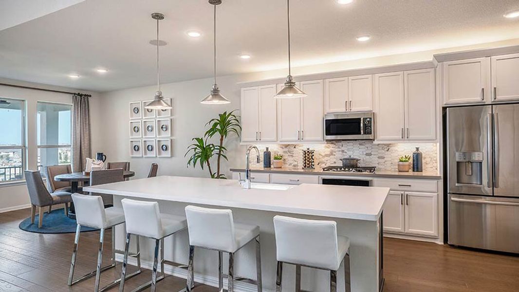 Furnished interior view inside a new home in Parkside on the River, Georgetown (Image 9).