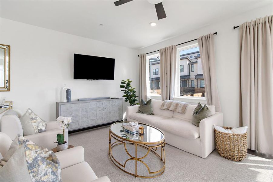 Furnished interior view inside a new home in , Prosper (Image 11). Furnished interior view inside a new home in , Prosper (Image 11).