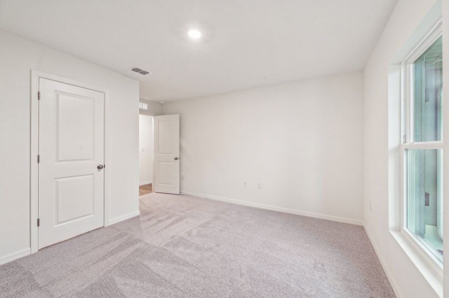 A room with white doors.