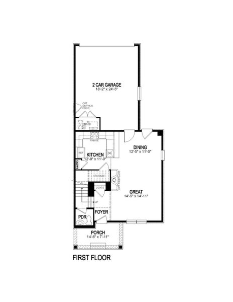 2D floor plan layout for the Douglas by D.R. Horton in Horizon Uptown, Aurora, CO (Image 3).