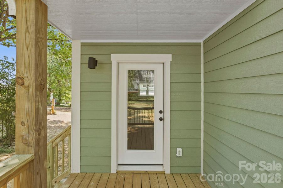Exterior details and patio area of a home in , Asheville (Image 23).