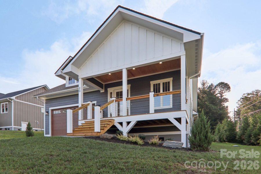 Exterior details and patio area of a home in , Hendersonville (Image 31).