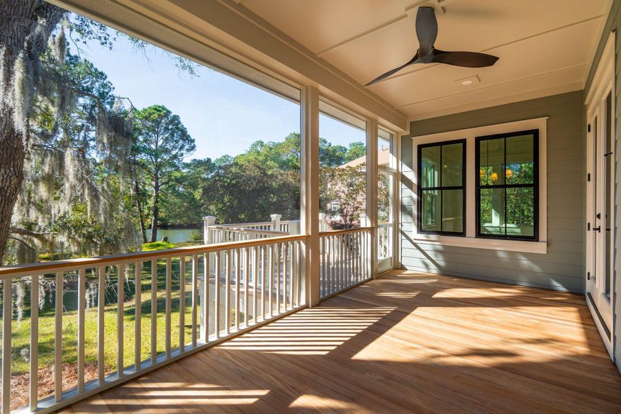 Exterior details and patio area of a home in , Johns Island (Image 44).