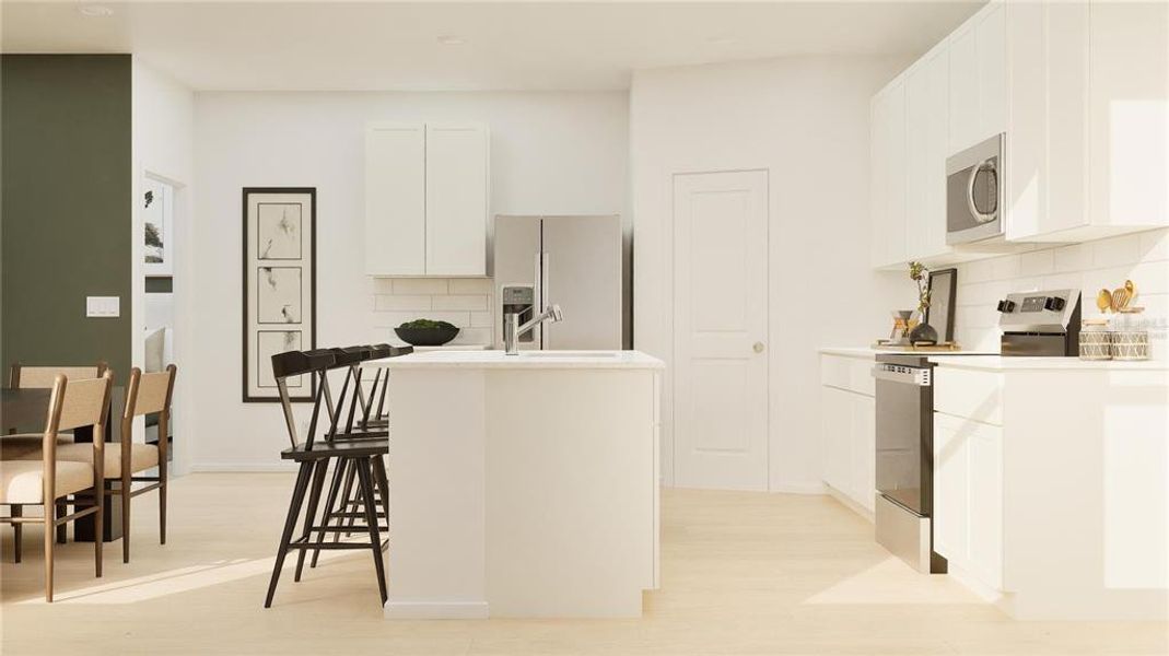 Furnished interior view inside a new home in Wellness Ridge, Clermont (Image 4). Furnished interior view inside a new home in Wellness Ridge, Clermont (Image 4).