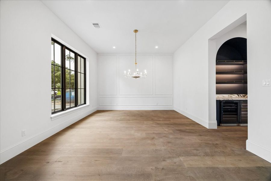 Fomal Dining with Beautiful Paneling Fomal Dining with Beautiful Paneling