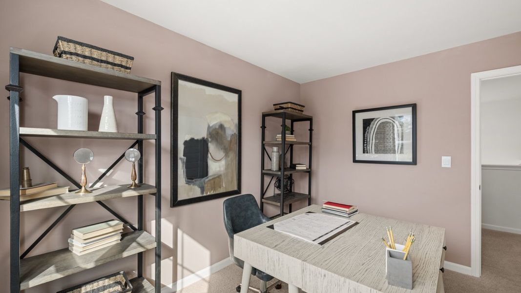 Representative furnished interior of a home built from the Hamlin by D.R. Horton in Oakchase at Hampton, Hampton (Image 29).