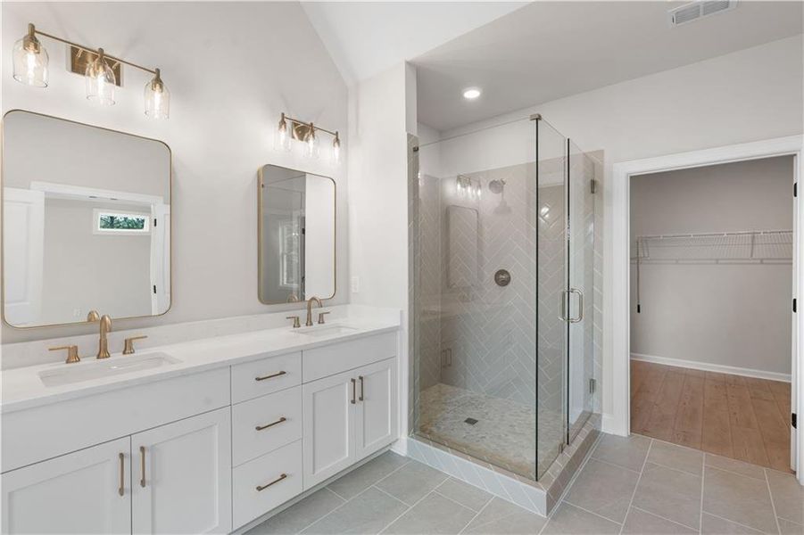 Furnished interior view inside a new home in Ward's Crossing Townhomes, Johns Creek (Image 13).