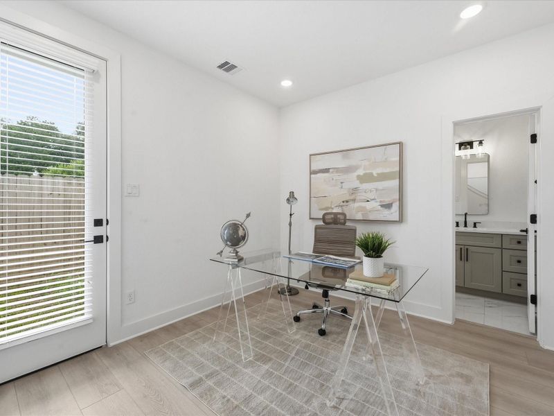 Furnished interior view inside a new home in Bauman Landing, Houston (Image 11). Furnished interior view inside a new home in Bauman Landing, Houston (Image 11).