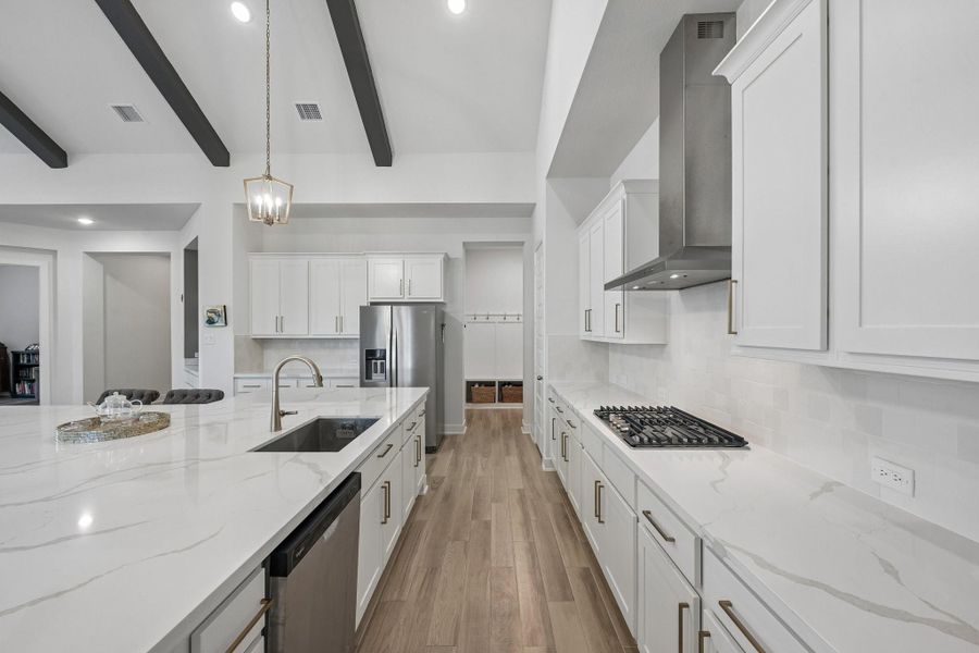 Furnished interior view inside a new home in The Woodlands Hills, Willis (Image 9).