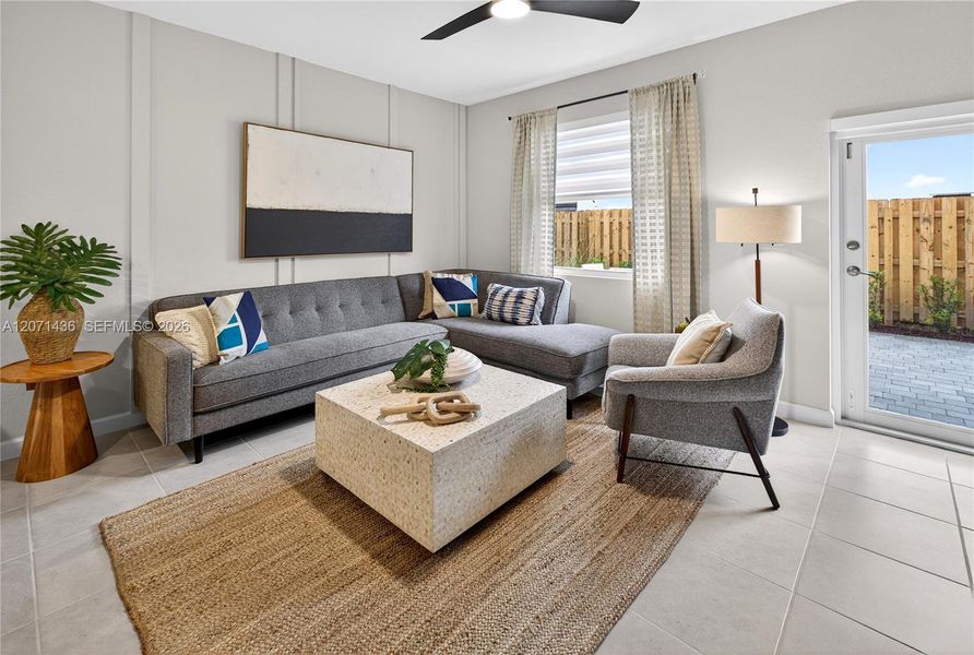 Furnished interior view inside a new home in Acacia Groves, Miami (Image 15).