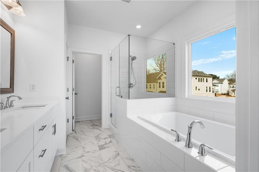 Furnished interior view inside a new home in Waterhaven, Cumming (Image 14).