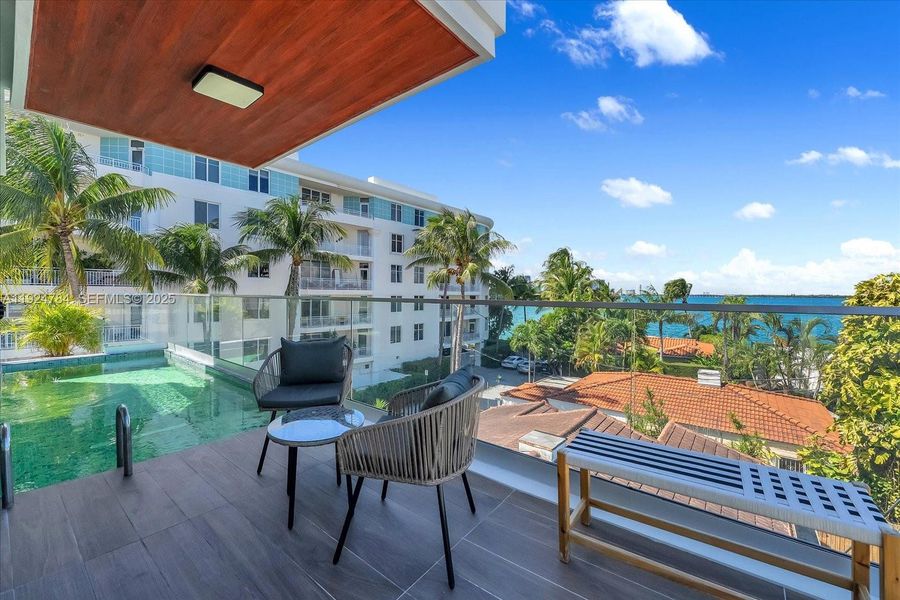 Exterior details and patio area of a home in , Miami Beach (Image 21). Exterior details and patio area of a home in , Miami Beach (Image 21).