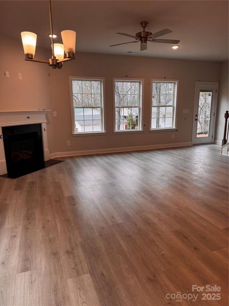 living room facing the back
