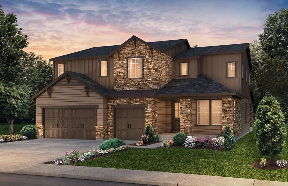 Representative exterior photo of a completed home built from the Messina by Pulte Homes in Sterling Ranch, Littleton, CO (Image 2).