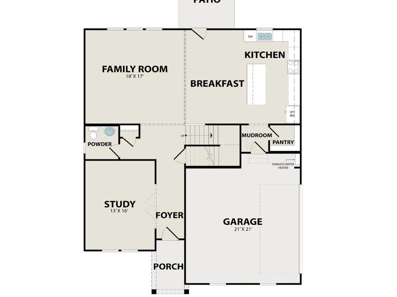 2D floor plan layout of this home in Benders Cove, Mount Juliet, TN (Image 3).