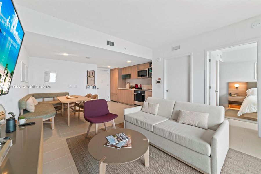 Furnished interior view inside a new home in , Miami (Image 11).