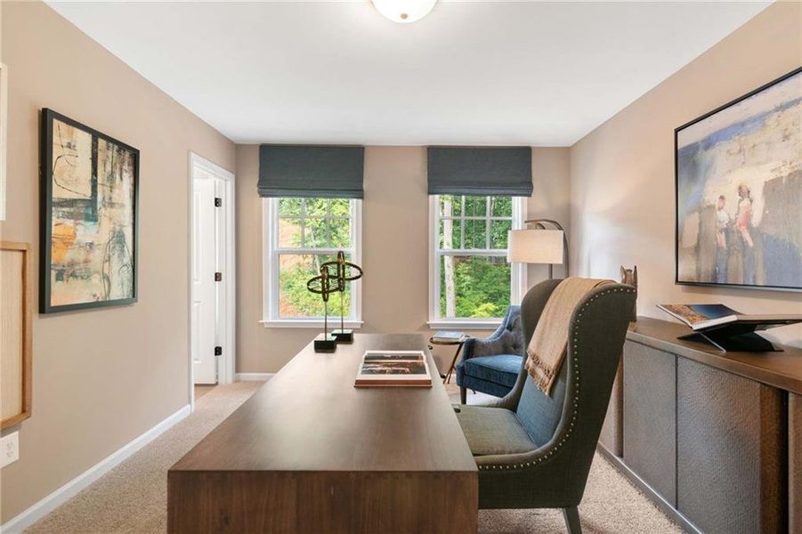 Furnished interior view inside a new home in Creekside, Dawsonville (Image 30). Furnished interior view inside a new home in Creekside, Dawsonville (Image 30).