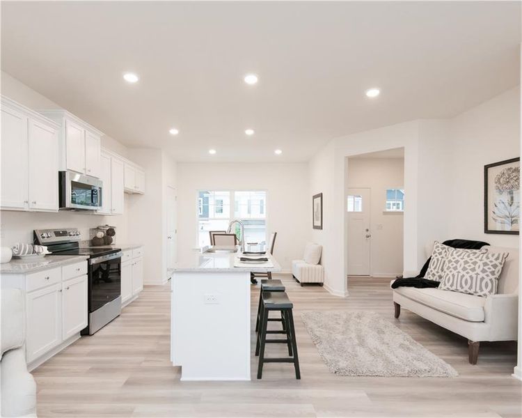 Furnished interior view inside a new home in Old Salem Crossing, Conyers (Image 4).