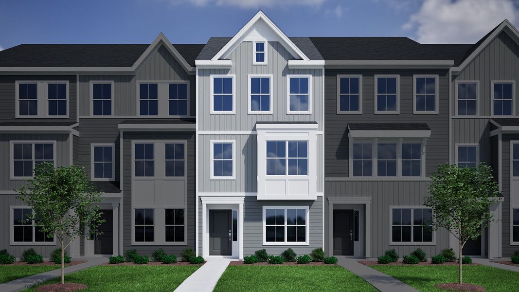 Representative exterior photo of a completed home built from the Snapdragon - Genesis Value Collection by Mungo Homes in Nichols Landing, Charlotte, NC (Image 4).