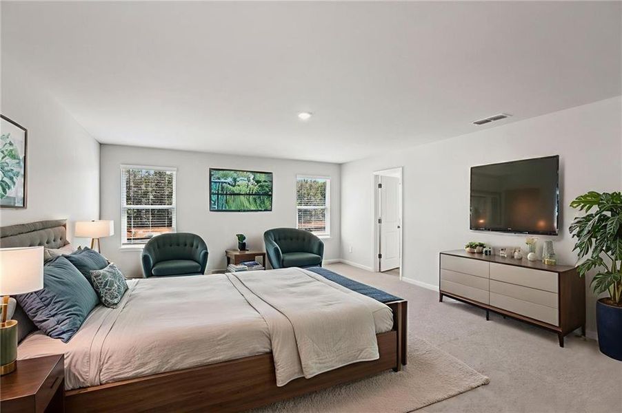 Furnished interior view inside a new home in Creekside at Oxford Park, Fairburn (Image 14). Furnished interior view inside a new home in Creekside at Oxford Park, Fairburn (Image 14).