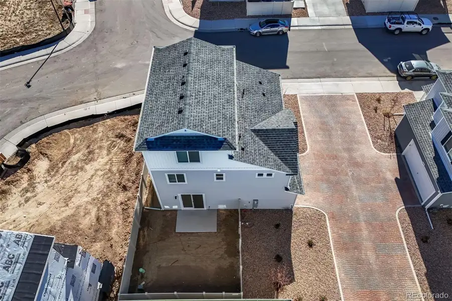 Exterior details and patio area of a home in Muegge Farms, Bennett (Image 3).