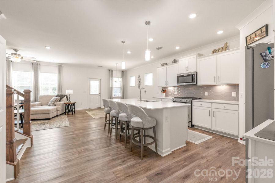 Furnished interior view inside a new home in Stewarts Landing, Charlotte (Image 34).