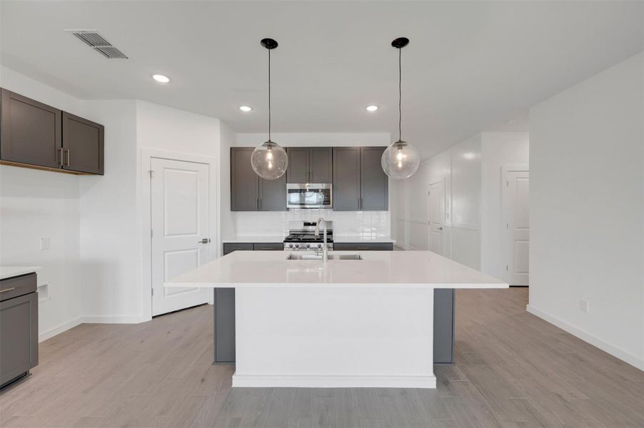 Gourmet island kitchen