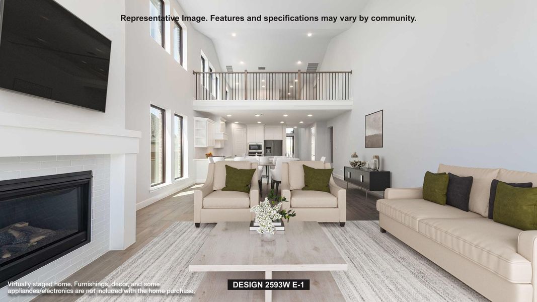 Furnished interior view inside a new home in The Colony, Bastrop (Image 5).