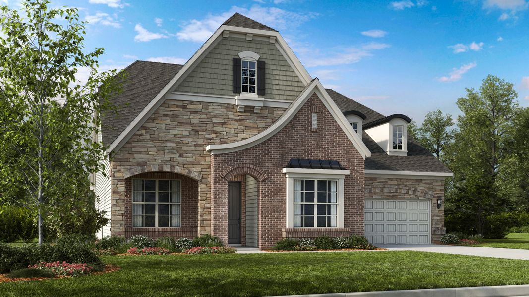 Representative exterior photo of a completed home built from the Ashlyn by Taylor Morrison in Allburn, Concord, NC (Image 5). Representative exterior photo of a completed home built from the Ashlyn by Taylor Morrison in Allburn, Concord, NC (Image 5).