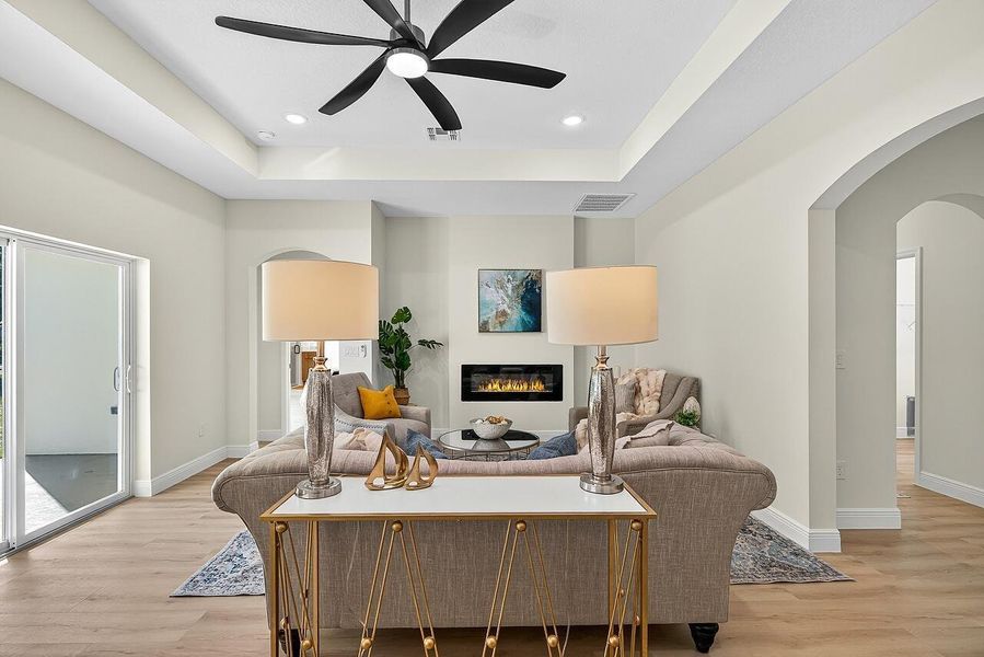 Furnished interior view inside a new home in , Vero Beach (Image 17). Furnished interior view inside a new home in , Vero Beach (Image 17).