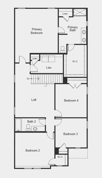 2D floor plan layout for the Plan 2764 by KB Home in Jade Creek, Chapel Hill, NC (Image 9). 2D floor plan layout for the Plan 2764 by KB Home in Jade Creek, Chapel Hill, NC (Image 9).