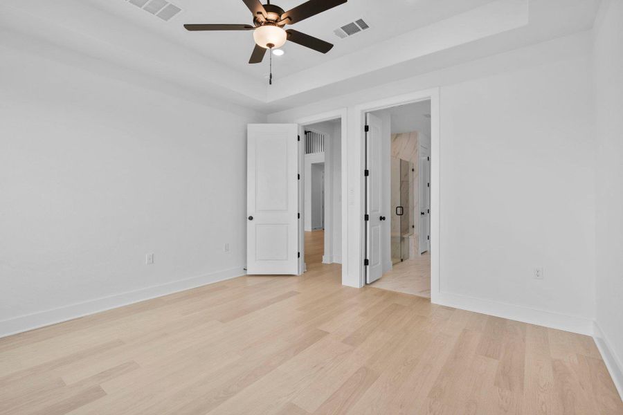 Primary Bedroom with tray ceiling