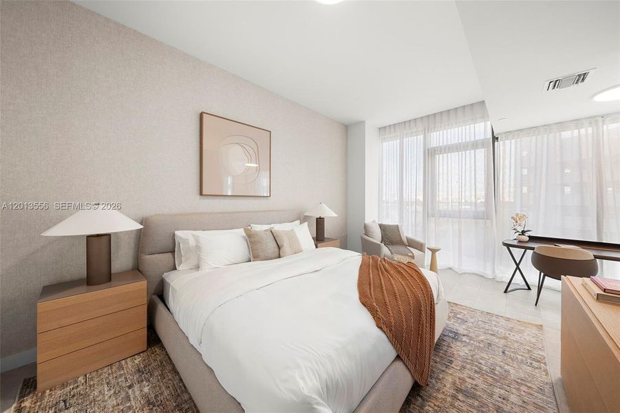 Furnished interior view inside a new home in , Miami Beach (Image 8).