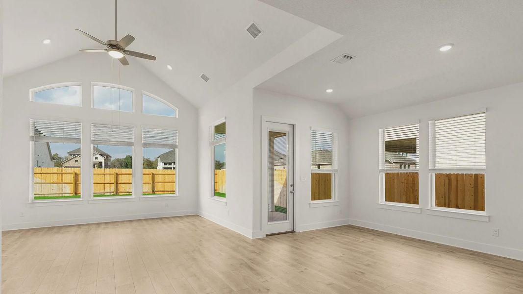 Representative unfurnished interior of a home built from the McKenna by Chesmar Homes in Santa Rita Ranch, Liberty Hill (Image 15). Representative unfurnished interior of a home built from the McKenna by Chesmar Homes in Santa Rita Ranch, Liberty Hill (Image 15).