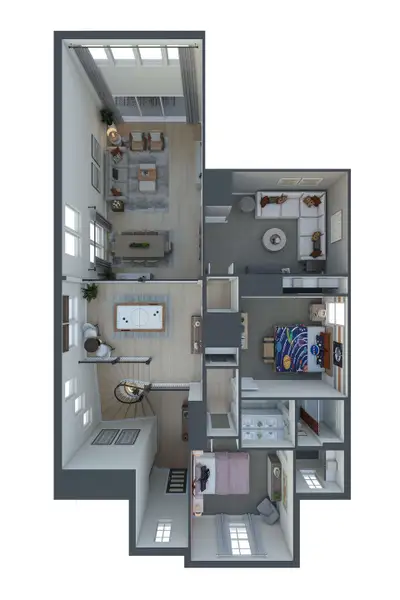 2D floor plan layout for the Hawk by Tri Pointe Homes in Woodson’s Reserve, Spring, TX (Image 4).