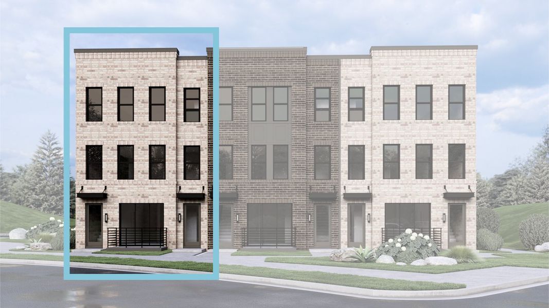 Representative exterior photo of a completed home built from the Burton by UnionMain Homes in Echo Park, Suwanee, GA (Image 4).