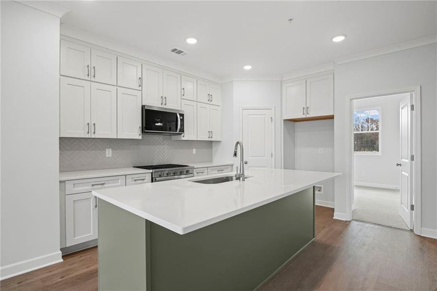 Furnished interior view inside a new home in The Village at River Green, Canton (Image 11).