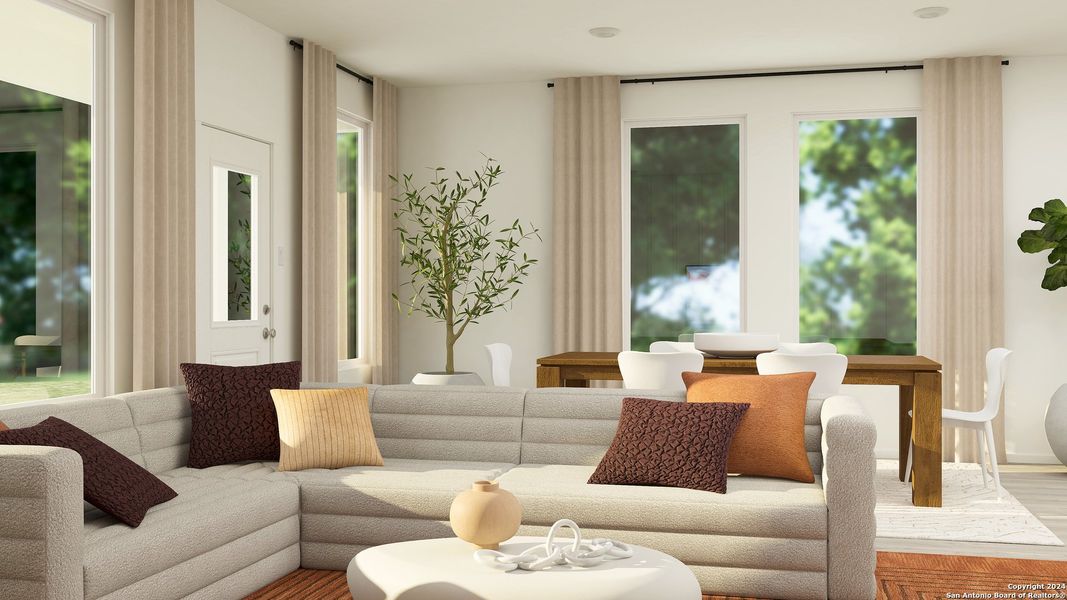 Furnished interior view inside a new home in Rose Valley, Converse (Image 4).