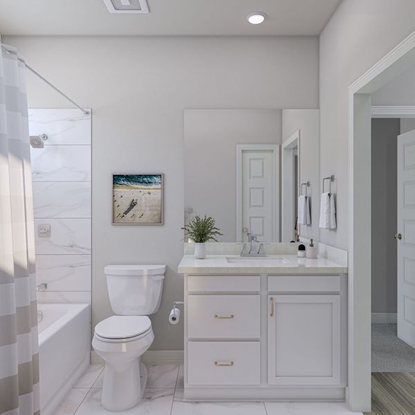 Representative furnished interior of a home built from the Starling by Tri Pointe Homes in Oakhill Reserve, Tomball (Image 17).