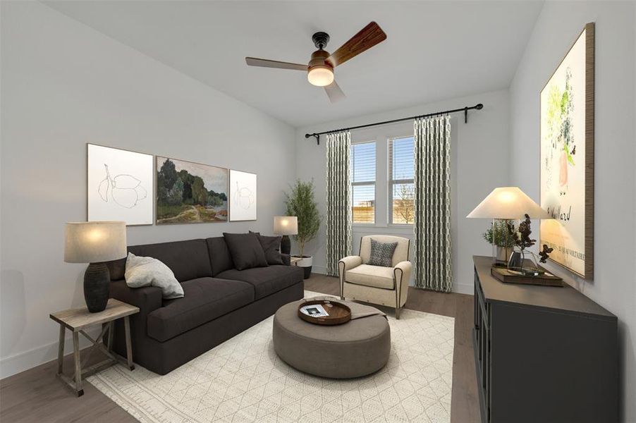 Furnished interior view inside a new home in Timberbrook, Justin (Image 16). Furnished interior view inside a new home in Timberbrook, Justin (Image 16).