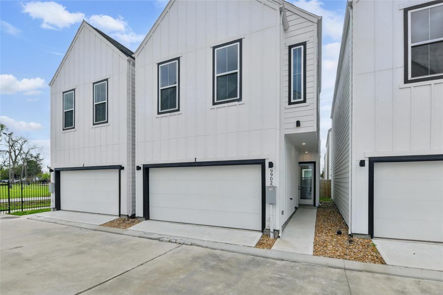 Exterior details and patio area of a home in 9902 Clark, Houston (Image 2). Exterior details and patio area of a home in 9902 Clark, Houston (Image 2).