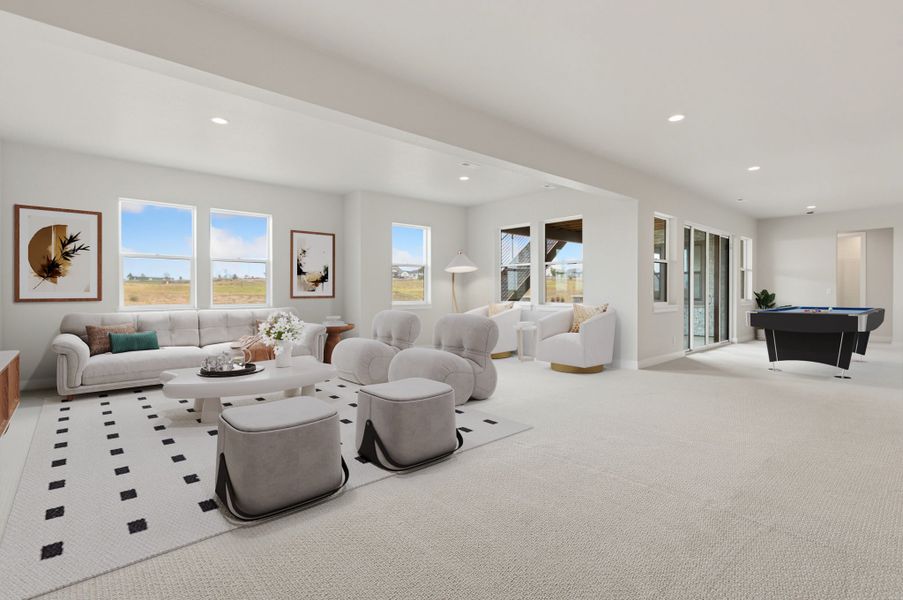 Furnished interior view inside a new home in RainDance, Windsor (Image 8). Furnished interior view inside a new home in RainDance, Windsor (Image 8).
