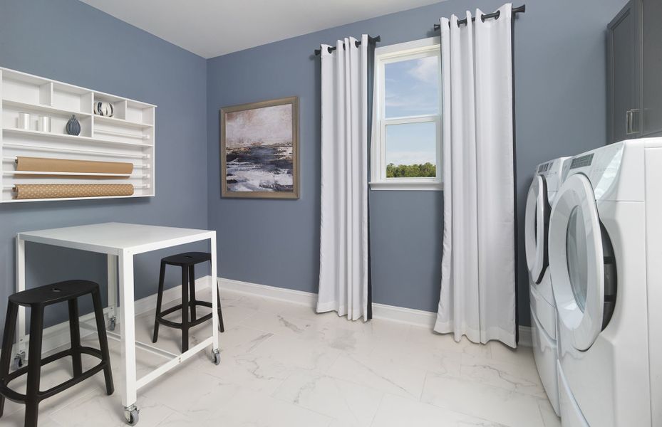A large Laundry Room perfect for folding linen.