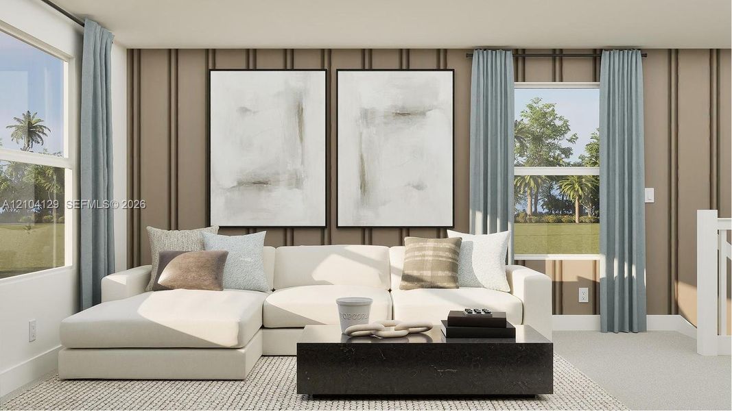 Furnished interior view inside a new home in Verdana Grove, Miami (Image 9). Furnished interior view inside a new home in Verdana Grove, Miami (Image 9).