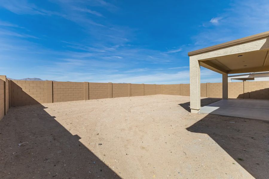 Exterior details and patio area of a home in Forté at Granite Vista, Waddell (Image 29).
